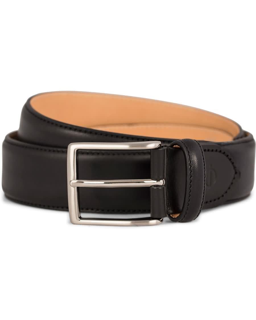 oscar jacobson leather belt 3,5 cm black kg5v1